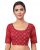 Studio Shringaar Women’s Readymade Cotton Bandhani Printed Elbow Length Sleeves Saree Blouse