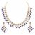 Atasi International Gold Plated Crystal Necklace Jewellery Set with Earrings Suited for Party Wedding Festive for Women
