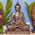 Global Grabbers New 25 Centimetre Meditating Sitting Buddha Statue showpiece Idol Home Decor Items for Living Room and Gifts (GOL2-BS2)