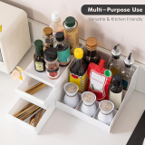 ALOXE Cosmetic Organizer Box | Makeup Storage for Women | Cosmetic Organizer Shelf with Drawers | Stylish Case for Beauty Products White just 348.