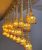 Divyakosh Wall Hangings for Home Decoration, Set of 2 Diwali Lights, Handmade Diwali Decoration Wall hangings, Door Valance Hanging with LED T-Lights for Wedding Décor,Beads,Gold