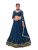 FUSIONIC Navy blue lehenga choli with gota patti work.