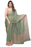 MIRCHI FASHION Women’s Plain Weave Chiffon Abstrect Printed Saree with Blouse just 429.