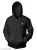 Black Zipper Hoodie Fleece with Kangaroo Pocket