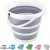 10L Cleaning Silicon Bucket Mop Bucket Folding Portable Water Supplies Bucket Ideal for Outdoor Garden Camping Fishing Car Wash Space Saving(Multicolor)