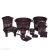Unbreakable Plastic Bathroom Set Tub, Bucket, Dustbin, Stool, Mugs, Soap Case, Dustpan, Tooth Brush Stand (Set of10 Pieces, Chocolate)