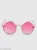 DukieKooky Kids Pink Lens White Round Sunglasses with UV Protected Lens DKSG364F