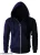 F Gallery Men’s Solid Open-Front Navy Blue Sweatshirts