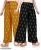 MS ARTS Rayon Printed Palazzo Pants Western Style Bottom Wear Mustard & Black