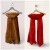 TRENDY COMBO OF FUR WINTER STOLE AND SCARVES FOR GIRLS AND WOMEN RED AND BROWN