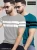 Men Striped Round Neck Polyester Yellow T-Shirt