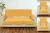 ag creation Solid Color Premium Quilted Sofa Cover Set for 5 Seater Sofa | 3 Seater and 2 Seater Sofa Slip Covers/Velvet Sofa Panel (Yellow, 5 Seater)