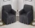 320 GSM Stretchable 1 Seater Turkish Sofa Cover Universal Couch Protector Bubble Fabric with Frill Universal Big Elasticity Slipcover (Grey 28-47) 2 Pieces