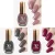 Matte Nail Polish, Long Lasting, Quick Dry, Nail Paint Combo Dusty Pink, Gray, Beet Red (Pack of 3)