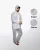 ZALIKA Raincoat & Pant For Men Zipper With Button Standard Color White