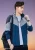 Men’s Colorblocked Regular Grey Jackets