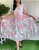 Chic Elegance: Georgette Flared White Maxi White and Multiple Color Dress – Maxi Length