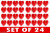 MAGICMOON Rose Scented Heart Shaped Wax Floating Candles For Home Decor, Valentine Day, Wedding, Anniversary, Special Parties & Events – Set of 24