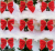 Christmas Tree Bows Decoration Hanging Ornaments|Decor|Assorted|Affordable Pack|Holidays|New Year|Gift|Thanksgivings|Pack Of 12 Pkt
