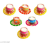 Kanak Decor Set of 6 Pieces Handmade Wax Filled Matki Diyas With Holder for Lighting Decoration on Diwali Colourful Wax Diyas Candles for Puja/Wax Candle for Diwali Decoration