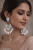 Silver Plated Pearl Drop Chandbali Earrings for Women | Crystal Stone Studded Long Dangler Earrings | Bridal Wedding Party Wear Ethnic Jewellery
