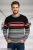 Dailydude Striped Round Neck Full Sleeves Regular Fit Mens Casual Sweater | Casual Winter Sweater for Men | Mens Sweater for Winter Wear-Black,Grey