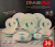 Pack of 36 Plastic 36 Pcs Plastic Unbre Designed Dinner Set for Kitchen Dinner Set (Microwave Safe) Dinner Set (Blue, Microwave Safe)