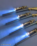 Sniper Rifle Gun Gel Pen with LED Torch Light | Stylish Gun Shape Creative Roller Gel Ink Pen for Kids & Adults | Multipurpose Stationery for School, Office & Gifts – Black Refill (Pack of 2)