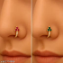 Gold plated American Diamond Bali Nose pin for women and girls Elite Fancy Beautiful, just 116.