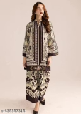 Modestouze Attires Cord Set for Women Stylish – Poly Rayon Long Sleeves Turkish Co Ord Set Mandarin Neck Floral Print Western Co Order Sets for Womens Wear as Office Coat, strong Travel Coord, just 427.