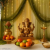 Ganesh Chaturthi Background Decoration | Ganpati Decoration With Green & Yellow Net & Led Light | | Ganesh Pooja Decoration Kit | Pack Of 7 PC |