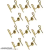 UZA Metals™ Set of 10 Samai Kadi Clips For Samai Diya Lamps Vilakku Batti Cotton Wick Holder Exclusive Brass Samai Kadi, Wick Holder for Samayi Lamps & Vilakku, Thiri Stand for Brass Table Diya Set Special Wick Holder 100% Brass ( 10 pcs)