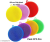 Round shape Silicone Dishwashing Scrubber for Kitchen Dish Washing Sponge Brush Scrub Pad (Medium, Pack of 5)