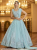 Sky Colour Embroidered Attractive Party Wear Lehenga Choli.