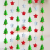 3D Merry Christmas Tree Star Hanging Frills Garland Pack of 4 Pcs