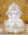 Ganesha for Car Dashboard Home Decor Gifting Diwali Birthday Festivals(Silver plated White Ganesha ) 3.5 x 2 Inches