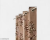 Polyester Leaves Printed CURTAIN Single Piece, COFFEE