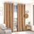 Divine Home Decor Embossed Tree Punch Curtains For Your Beautiful Home/Office, Pack of 2 Pcs ( Window/Door/Long Door- Gold)