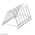 Stainless Steel Square Plate Rack/Dish Rack/Thali Stand/Dish Stand/Plate Fixer/Plate Holder (Chrome)