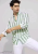 Men’s New Trendy Casual Slim Fit Striped Printed Green and White Shirt for Boys and Men (Pack of 1)