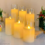 Adorazone 3 Pcs Acrylic Plastic Wireless LED Pillar Candles Flameless and Smokeless Decorative Candles led Candle | Glass Look Pillar Candles, Lights and Decorations for Home Decor | Valentine day Decorations, House, Balcony, Birthday, Wedding Decoration (Size- 12.5x10x8 cm)