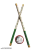 Anshri (Pack of 1 Pair) Garba Sticks Wooden Dandiya Sticks for Dance Garba Sticks for Navratri Celebration With Silver Color Coin Large Size 14.4 Inches (Multicolor)