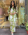 Women’s Printed Ethnic Co-Ord Set | Elegant & Trendy Ethnic Top and Pant Ensemble Green With White