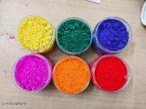 Organic Holi Gulal I Pack Of 6 (100g Each) | Natural Holi Multicolor I Holi Gift Pack for Family.