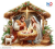 Hetshree Decor Jesus Birth Holy Night Christmas Decoration Reindeer Wall Sticker & Decal for Home Living Room DIY Removable Peel and Stick Wall Sticker