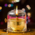 Gold Brass Akhand Diya 3.5″ inch with Lifting Screw for Puja with Glass Cover, Borosilicate Glass Diya with Handle, Gold Lid Lamp for Jyoti Lighting Diwali Pooja