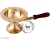 ANVI DECOR Brass Akhand Diya With Wooden Handle Golden Deepak/ Dhoop Dhuni Aarti /Insense burner