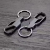 Premium Keychain Stainless Steel Keychain Heavy Duty Car & Bike Keychain for Men and Women | Black (Pack of 2)