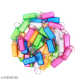Stealodeal Assorted Color Key and Tag Label strong Keychain, Pack of 25.