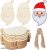 Christmas Santa Claus Wooden Craft Blank Wood Board Wall Art Unfinished Ornaments for Christmas Wedding Birthday Party Christmas Thanksgiving Day Decoration 6 Pcs Size 4 x 2.5 Inch